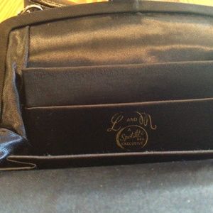 Vintage L and M clutch purse with crystal closure